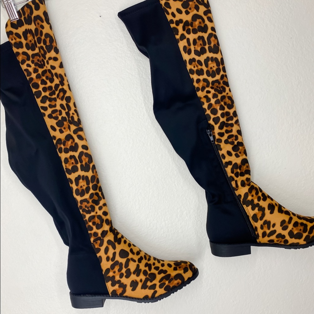 Leopard Print High Boots - Picture 2 of 3